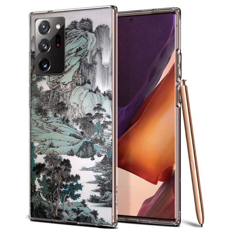 Chinese Style ink Painting Art Phone Case for Samsung A55 A35 A25 A15 A07 A05S A16 A17 A26 A36 A37 A56 A57 Galaxy Note 20 10 A50
