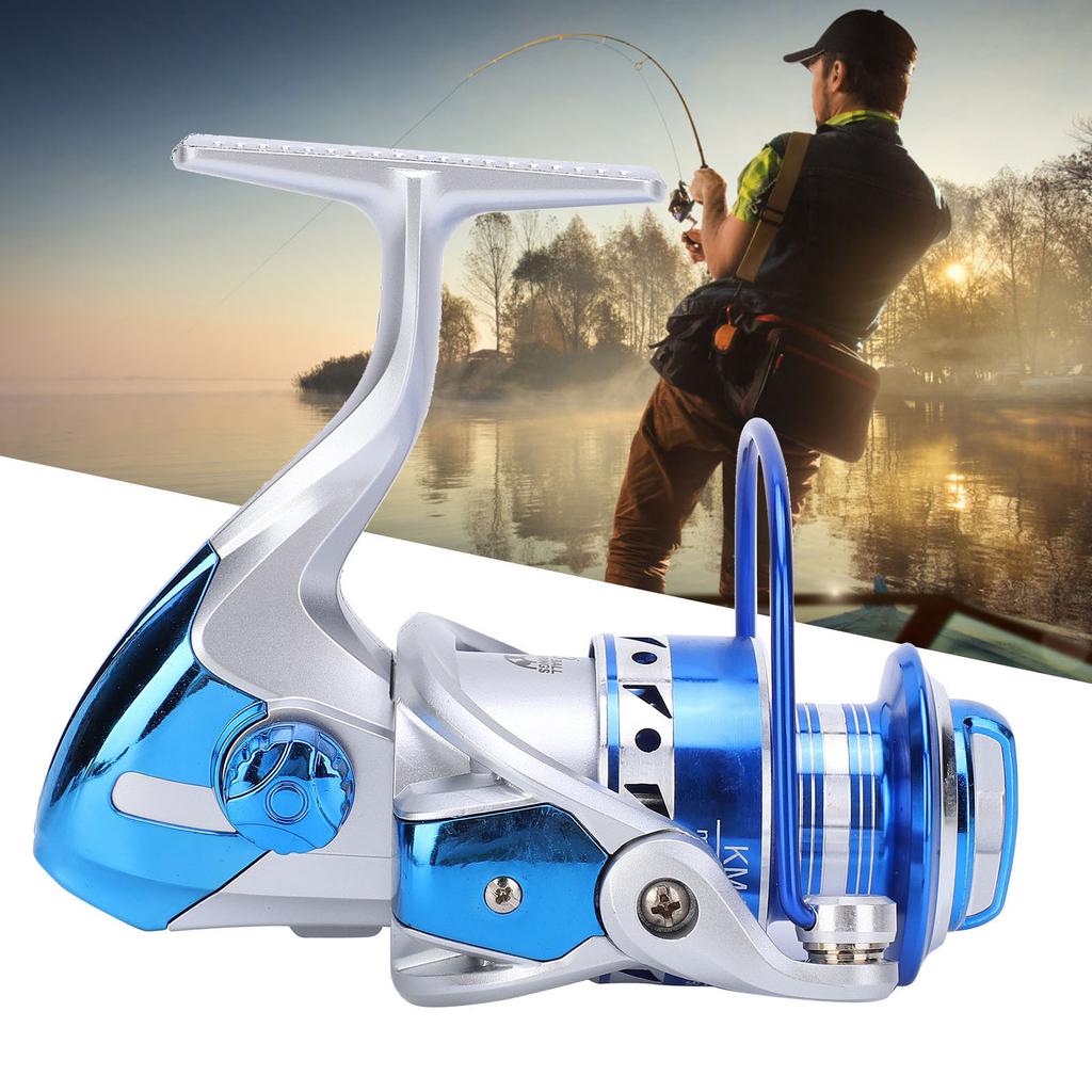 Metal Spinning Reel 13 Bearings 5.2:1 Gear Ratio Left Right Interchangeable Fishing WheelKM4000