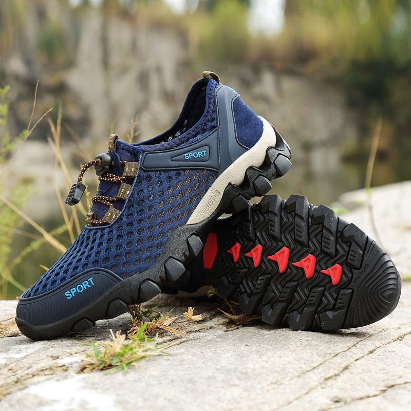 New outdoor mountaineering sports travel non-slip hollow mesh shoes