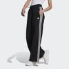 Adidas Essentials 3-Stripes French Terry Wide Pants Women Bottoms Black HZ5747