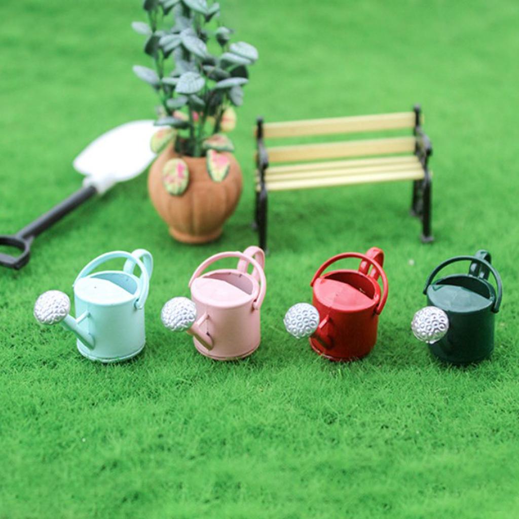 1:12 Scale Metal Watering Can Garden Miniature Decoration for Children Kids Dolls Access Dollhouse Miniature Furniture