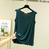 Women's Crew Neck Sleeveless Tank Top Loose Casual Modal Knit Vest Spring Autumn Plus Size Basic Undershirt