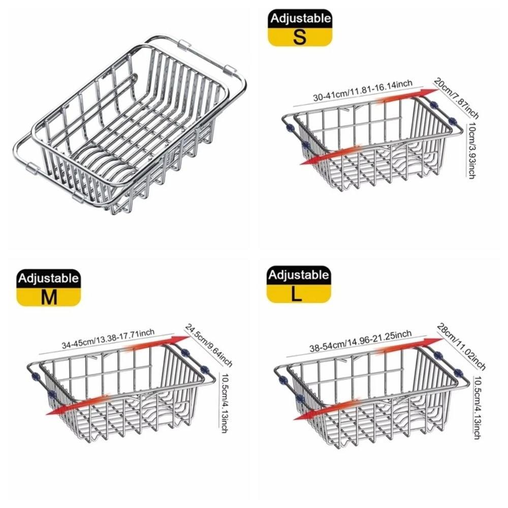 304 Stainless Steel Stainless Steel Dish Drying Rack Fruit Vegetable Drain Basket  Fruit Washing