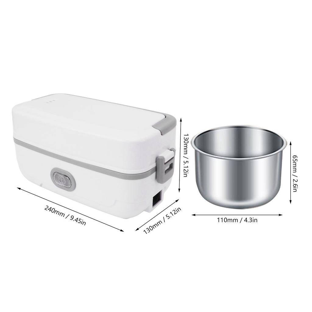 Bento Electric Heating Insulated Lunch Box Can Be Plugged in To Carry Food Steaming Insulated Bucket Office Worker Rice Cooker