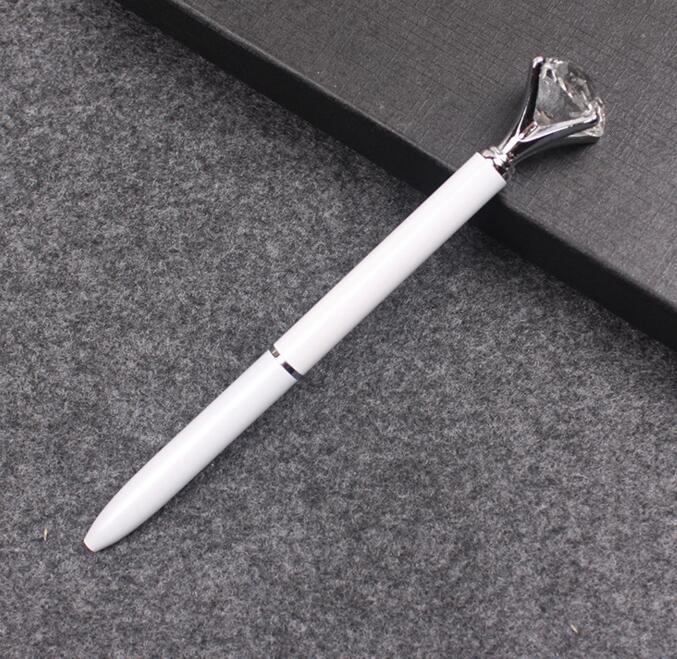 

1 шт. новая металлическая шариковая ручка хрустальная ручка детский подарок для письма инструмент с большим бриллиантом модные канцелярские принадлежности для школы офисные принадлежности