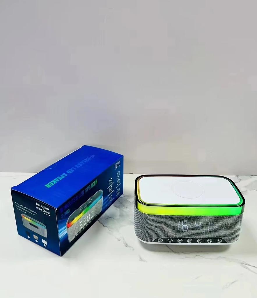 Bluetooth speaker, multifunctional bedside lamp, mobile phone, wireless charging, alarm clock, smart speaker, birthday gift