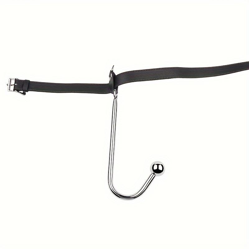 2pcs Set BDSM Sex Backhand Back Gag With Anal Hooks SM Leather Bondage Ties Metal Stainless Steel Anal Rear Adult Products
