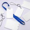 Sliding Badge Holder Vertical Hard Plastic Case Clear Card Protector Pouch for Office School ID Credit