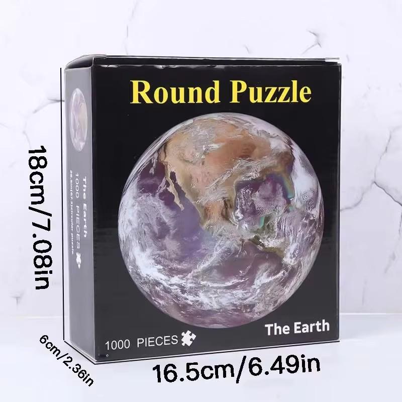 1000 PCS of High Difficulty Moon Earth Paper Puzzle Adult Puzzle and Stress Relief Toy Starry Sky Space Passenger Plane Puzzle
