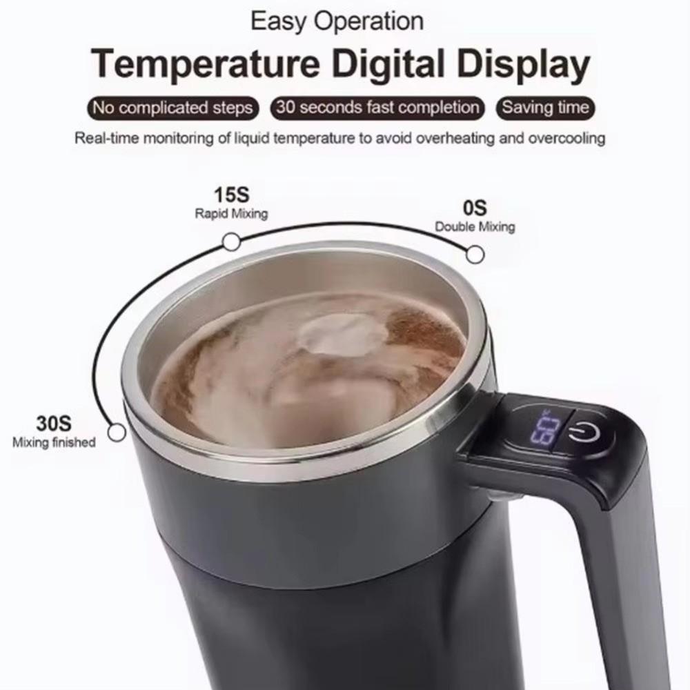 Rechargeable Automatic Stirring Cup Magnetic Stirring Heating Mixer Cup  Travel