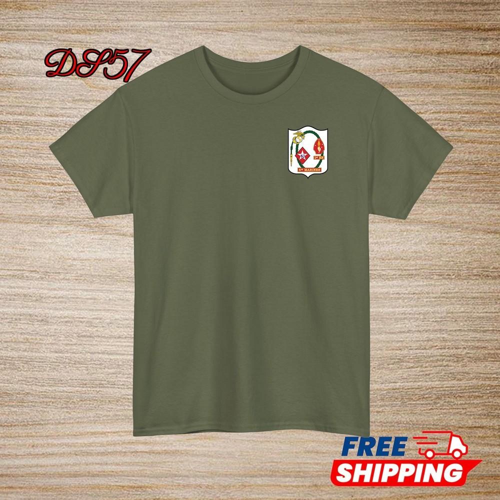 1st Battalion 6th Marine Regiment USMC Small Logo T-Shirt S-5XL Made In USA Unisex T-Shirt S