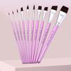 10x Paint Brush Set Oil Painting Brushes Watercolor Paint Brush Nylon Hair Paint Brushes Detail Paint Brush for Face