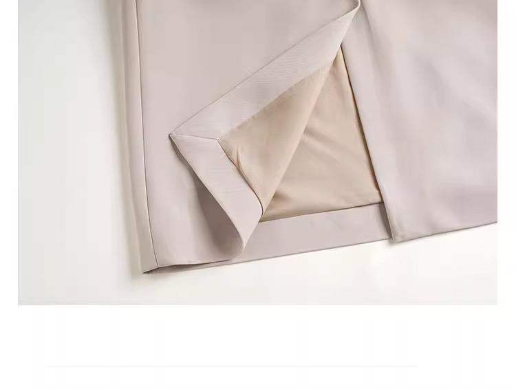 Women's Spring/Autumn 2024 High Waist Midi Pencil Skirt - Slimming A-Line Style