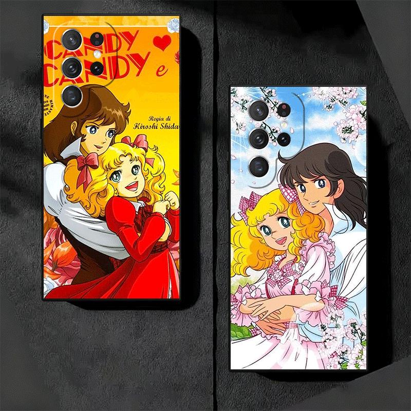 Candy 90s Cartoon Soft Phone Case for Samsung Galaxy S26 S25 Edge S24 Ultra S23 Plus S22 S21 FE S20 Black Cover Back Shell