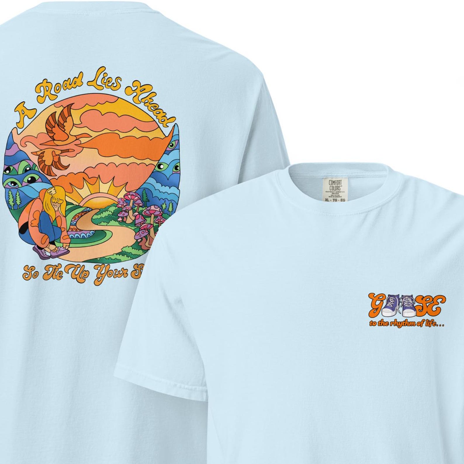 Tumble Tee - (2 sided print) - Unisex Heavyweight Tee, Goose Band Inspired 3XL