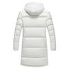 Down Jacket Men's Long Over-the-knee Men's Winter Thickened White Duck Down Hooded Jacket Couple School Uniform Tide