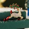 Hot Sale Cartoon Brooch Creative Design Diamond Festival Tree Ping An Fruit Cane Holiday Christmas Brooch