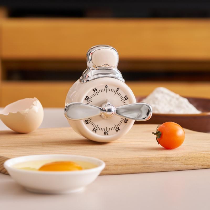 

Kitchen Timer Mechanical Reminder Time Management Alarm Clock Young Student Self-discipline Tool Timer Household Clock Countdown бежевый