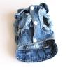 Pet Hole Beard Edge Denim Dog Clothes Small Dog Jacket Spring, Autumn and Winter Cross-border Explosion