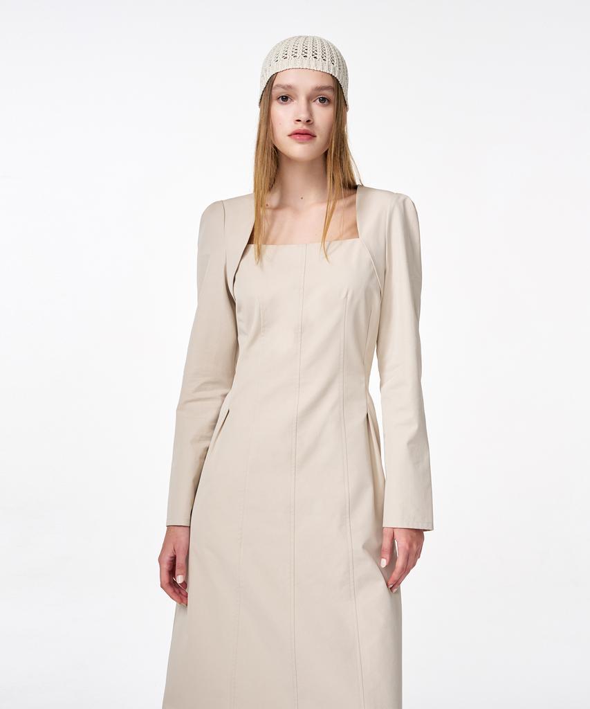 Etmont Bolero Layered Dress Cream Beige