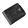 Retro Men Wallet Portable Waterproof Faux Leather Slim Credit Card Holder Bi-fold Short Wallet Multi-functional Front Pocket Wallet