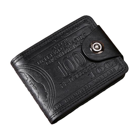 Retro Men Wallet Portable Waterproof Faux Leather Slim Credit Card Holder Bi-fold Short Wallet Multi-functional Front Pocket Wallet