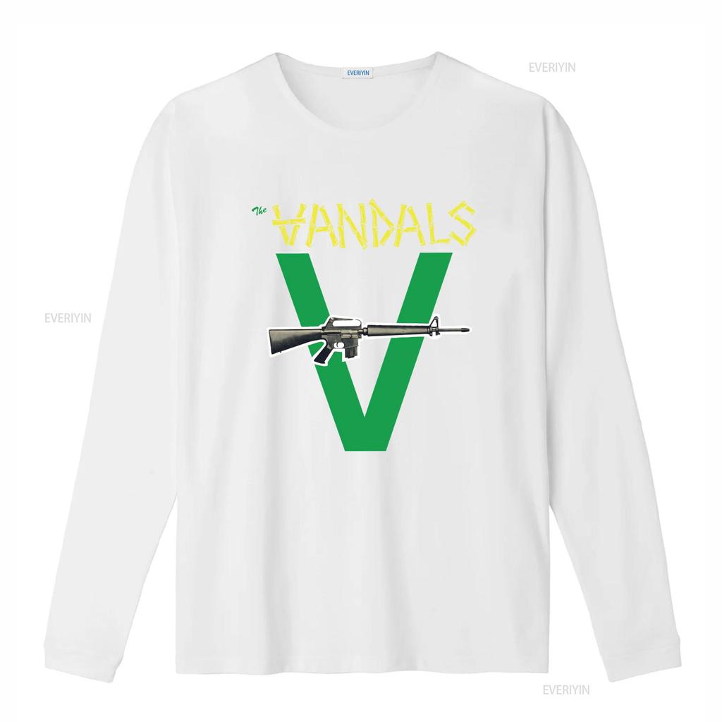 Mens The Vandals Original Logo Green V and Gun Print T Shirt Medium Black vintage Washed streetwear designer clothes