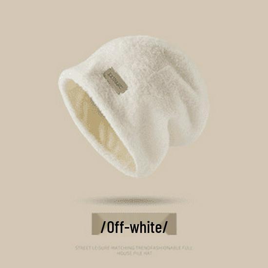New Arrival: Warm & Fluffy Autumn/Winter Hat for Women - Cute White Plush Postpartum Style