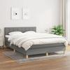 Maison Exclusive - Bettlattenrost mit Matratze Dunkelgrau 140x190cm Stoff