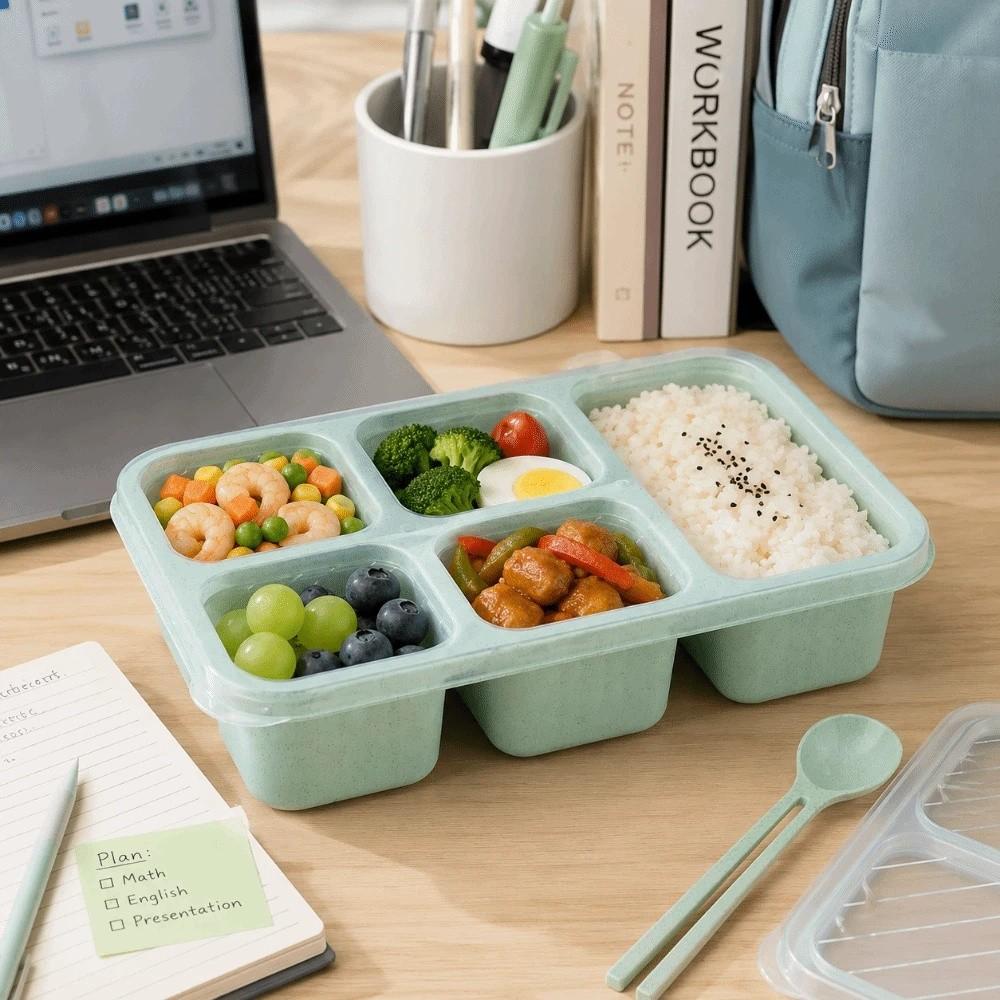 Plastic Fruits Box Transparent Lid Food Storage Box Fresh-keeping Lunch Box  Students