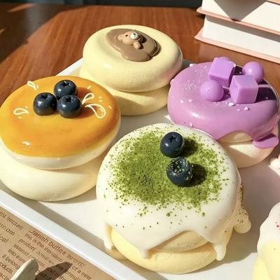 Simulation Squishy Fingertip Toy Mini Cute Cake Slow Rebound Toy Soufflé Squeeze Toy  for Kid Gifts
