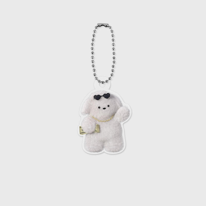 little rich puppy acrylic keychain Single product