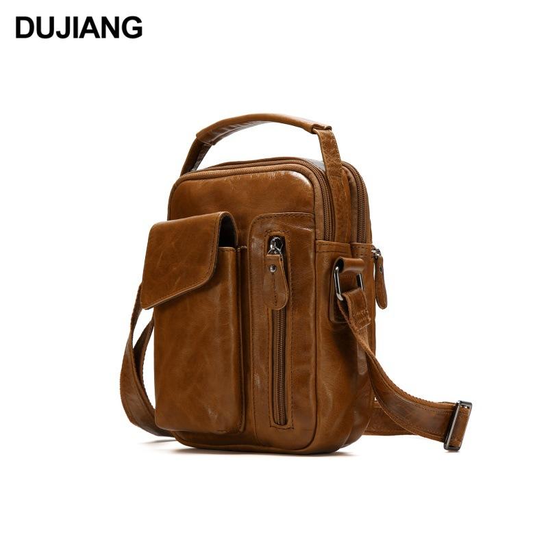 

Crossbody Bag First Layer Cowhide Leather Commuter Shoulder Bag Men S Bag High-End Retro Men S Bag
