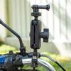 Metal Motorcycle Camera Holder Mount Clip M10/Y-type/Handle Bar Mount Clip Bracket Stable and Secure Recording Solution