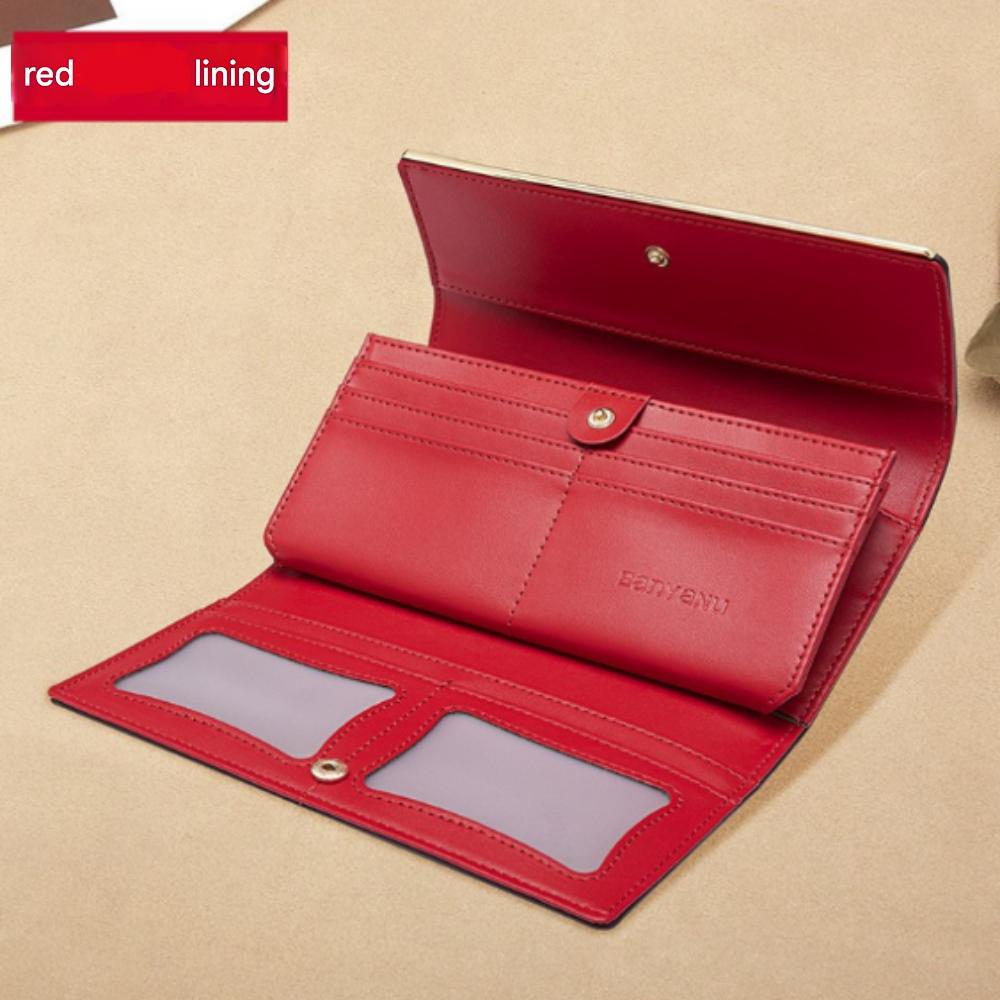 Women's Simple Modern Cowhide Long Wallet