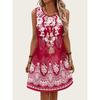 Ethnic Style Vintage Dresses Summer Women's Dresses Plus Size Sundress Casual Tank Dress Beach Flowers 3D Printed Dress