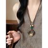 Retro Tassel Sweater Chain: Bohemian Flower Pendant Necklace for Women