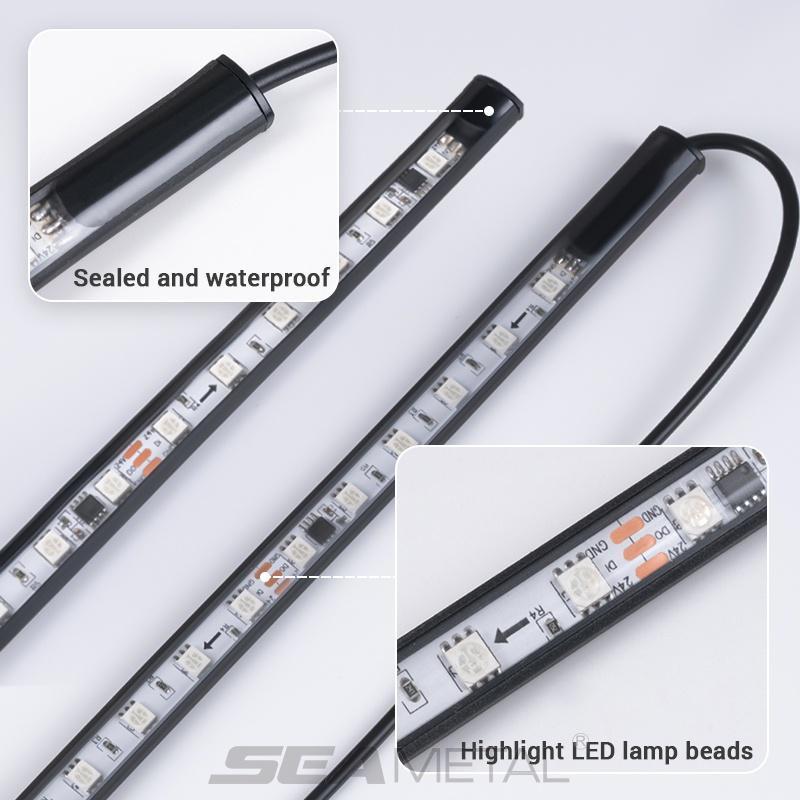 SEAMETAL 24V LED intermitent RGB Camion Lumină ambientală Bara de protecție de acoperiș Lampă de ușă Bandă de lampă decorativă Camion Lumini de avertizare pentru mașini Decorare