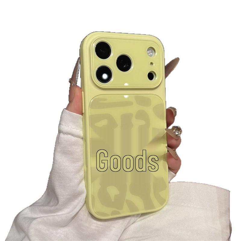 iPhone 17 Pro Leopard Print Case with Large Window Glass & Lens Film, Compatible with iPhone 14 Pro, 15 Pro, 16 Pro