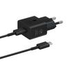Samsung GAN 25W SFC Mains Charger with USB-C Cable Black