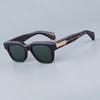 JMM Fellini Sunglasses Square High Quality High Street Punk Uv400 Men and Women Eyeglasses for Optical Prescripiton with Case