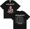 Rick Astley Reflection Tour 2026 Camisetas Estampadas Unisex Ropa Camisetas Oversize de Verano Camiseta Vintage de Manga Corta Streetwear