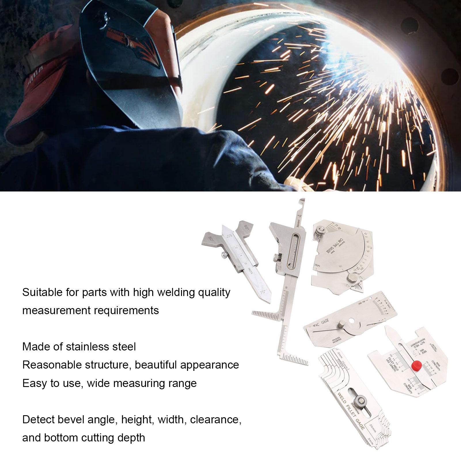 Fillet Weld Gauge Weld Gauge Set Fillet Include Hi Lo Gauge Porosity Undercuts Checking Gauge Angle Measuring Tool