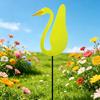 Flamingos Yard Decorations Plastic Flamingo Lawn Statue with Metal Stakes
