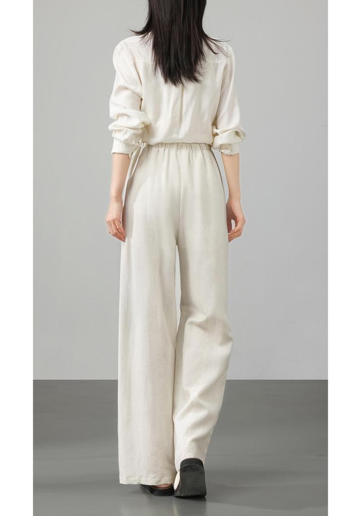 2026 New Linen Maternity Wide-Leg Pants: Thin, No Tightness, Perfect for Spring & Summer