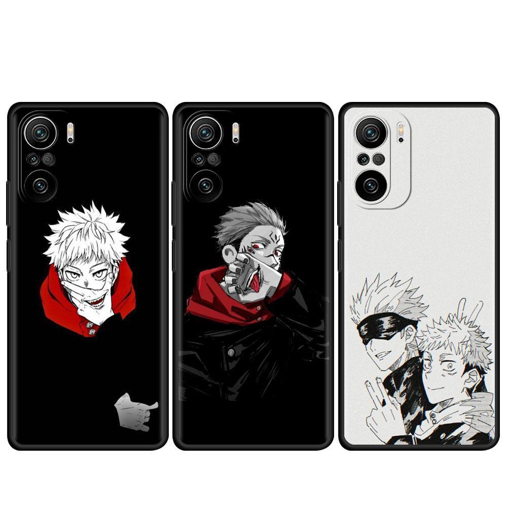 Hülle für Xiaomi Redmi Note 11 9S 10 9 8 7 9A 9C 9i K40 8T 10C 9T K50 Silikon Handyhülle Niedliches Jujutsu Kaisen Anime