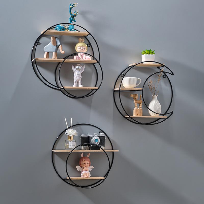 Kreative Restaurantwand Dekorative Wand Milchteeladenwand Stanzfreie Regale