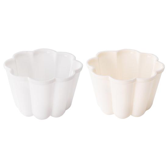4Pcs Miniature Flower Shaped Pudding Tart Molds Non-Stick Pan Set for Bread Cake Pie Baking Mold Kit for Home Kitchen Outdoor Travel Restaurant