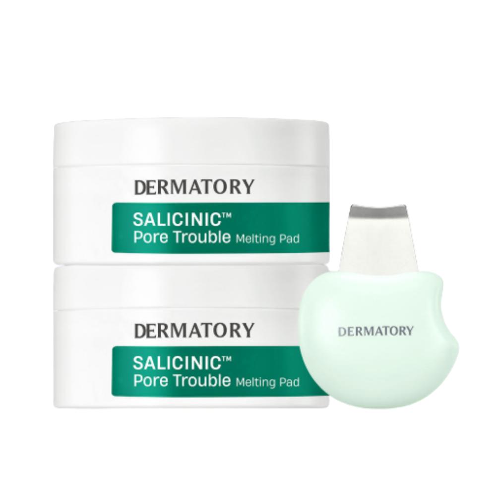 DERMATORY Salisynic Pore Trouble Melting Pad 30 Pads x 2 Units + Cleaner Set