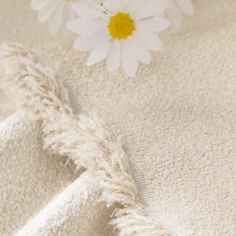 Tkany bawełniany pokrowiec na sofę, jednokolorowy, antypoślizgowy ręcznik na sofę do salonu, dekoracja mebli, gobelin, pokrowiec na sofę